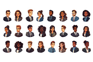 Multiethnic Business People, a Person Illustration by LadadikArt