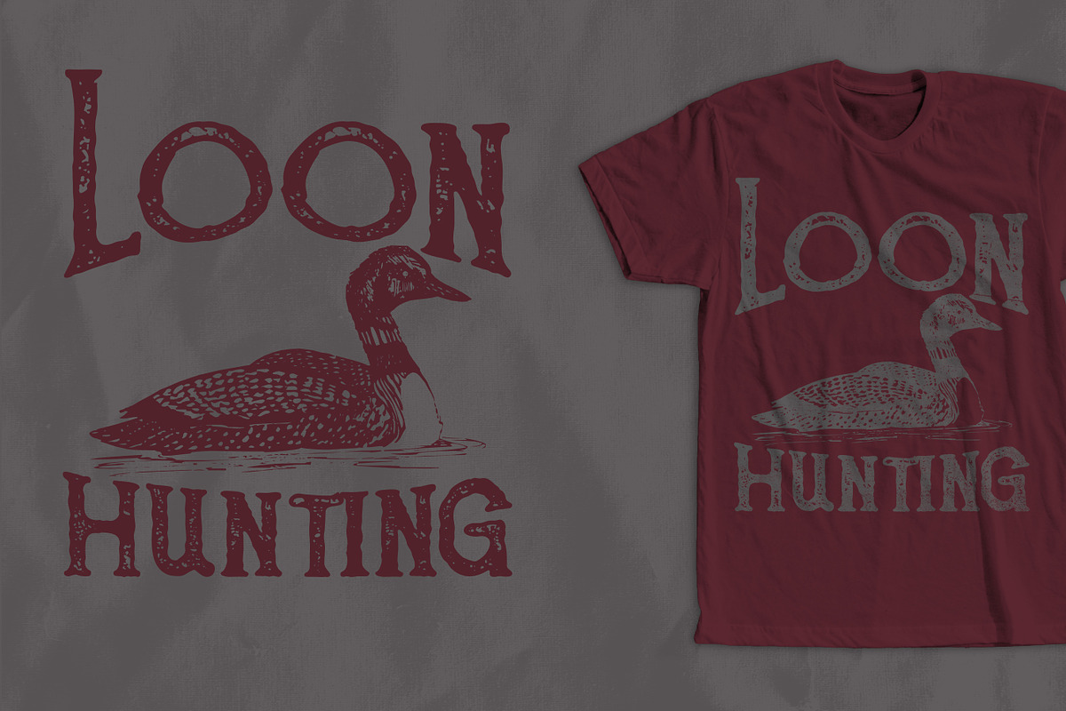 Loon Hunting T-Shirt Design, an Illustration by CJR Designs