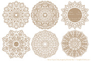 Champagne Lace Doilies Clip Art, an Illustration by Amanda Ilkov (Thumbnail 3 of 4)