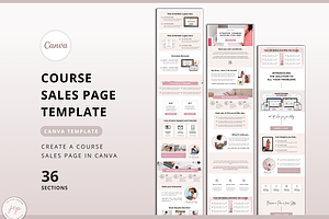 Course Sales Page Canva Template