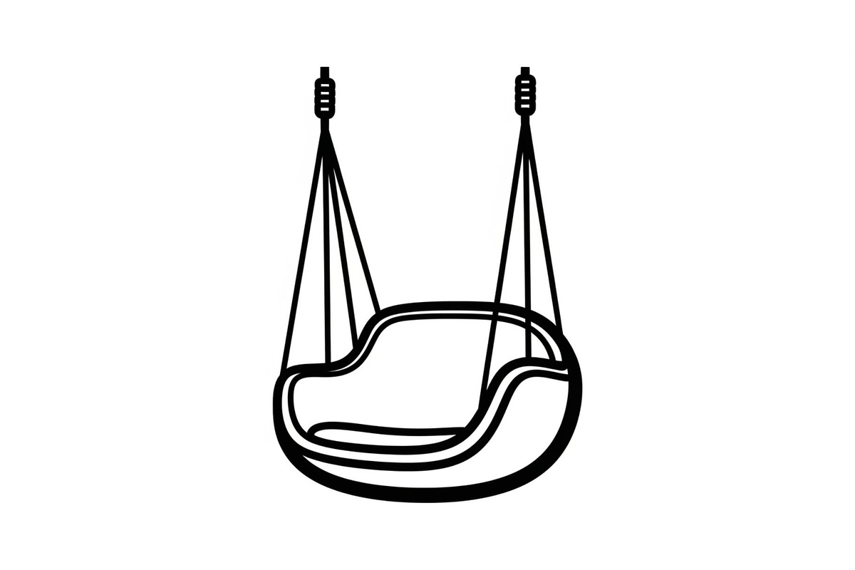Hanging Egg Chair Silhouette Bundle, an Illustration by Designer_Momina (Photo 13 of 51)