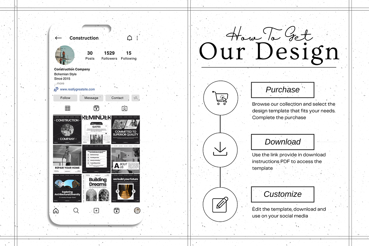 120 Construction Instagram Canva, a Social Media Template by Branding Victory STD (Photo 6 of 10)