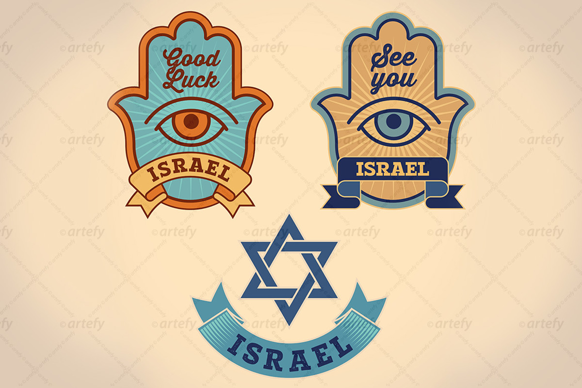 Israel good luck symbols (3x), an Icon by Artefy's Graphic Bar
