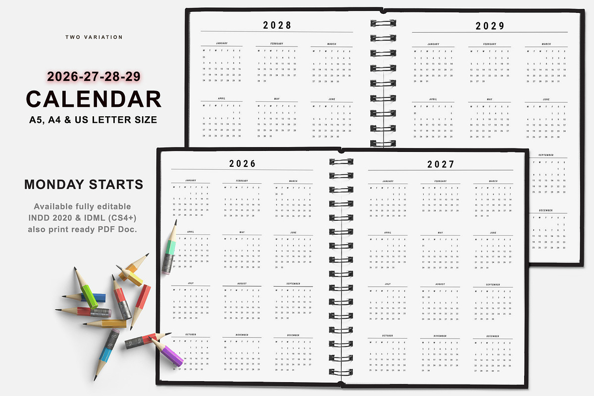 Ultimate Planner Bundle Pack 2026-29, a Stationery Template by MNT-Creator (Photo 4 of 11)