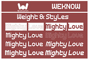 Mighty Love font, a Sans Serif Font by weknow (Thumbnail 7 of 8)
