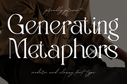 Generating Metaphors - Elegant Serif, a Serif Font by 177Studio (Thumbnail 1 of 8)