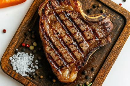 Grilled Steak,Salt and Pepper mockup, a Food & Drink Photo by Virgo Studio