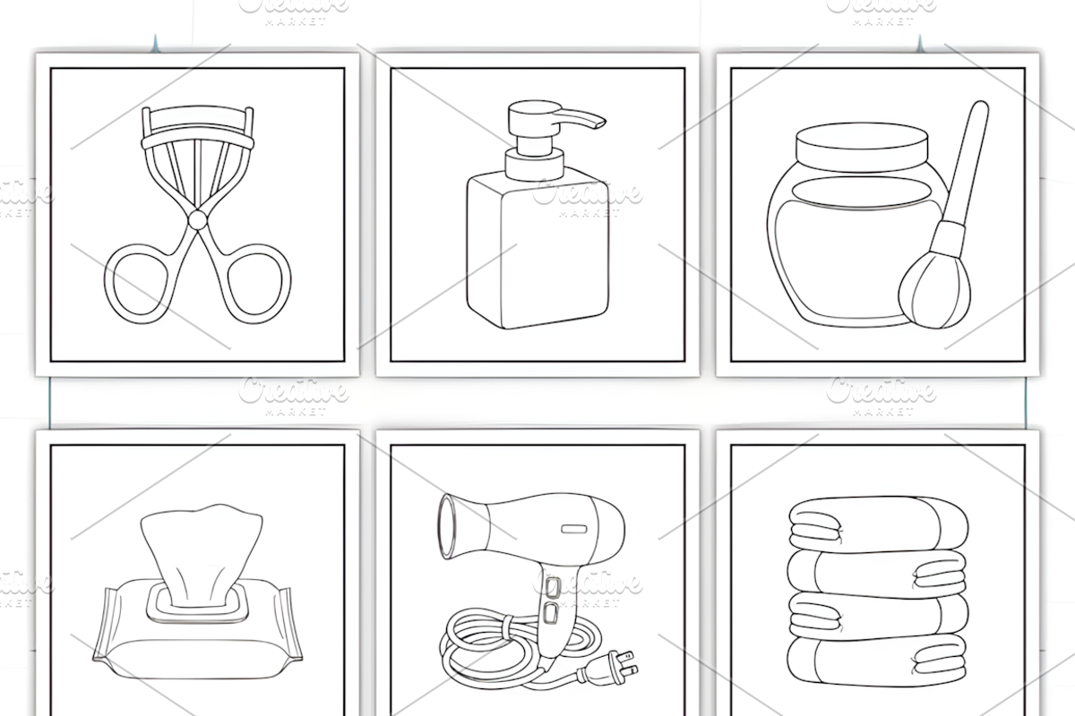 Beauty Stuff Bold and Easy Coloring, a Seasonal Illustration by Coco Bloom (Photo 3 of 3)