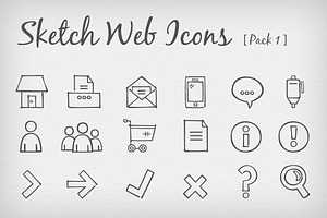 Sketch Web Icons [Pack 1]