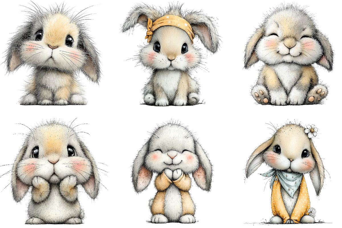 Baby Bunny Easter Clipart, an Illustration by Sublimation Artist (Photo 5 of 7)