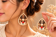 Reindeer Earrings Laser Cut SVG, an Object Graphic by Canvas Craft (Thumbnail 3 of 4)