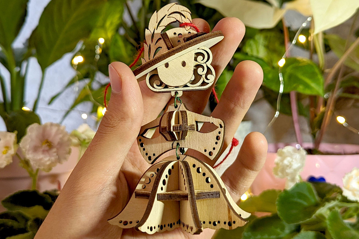 Fairy Girl Ornament - Laser Cut File, an Object Graphic by VectorPainter (Photo 5 of 16)