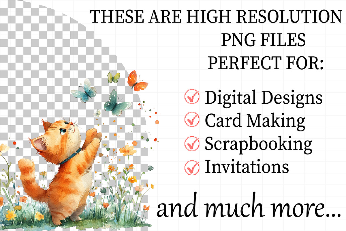 Whimsical Spring Cat Clipart, an Illustration by Daily.Designs (Photo 2 of 5)