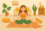 Yoga Set, a Healthcare Illustration by ananastya (Thumbnail 3 of 12)