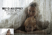 Wet Glass Effect Photoshop Action, an Action Add-On by Studio Retouch (Thumbnail 1 of 16)