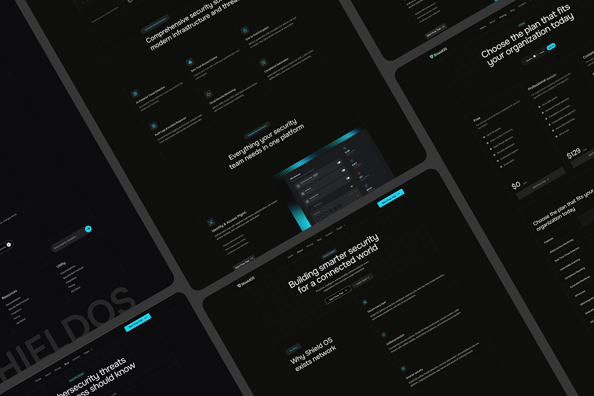 ShieldOS- Cybersecurity Figma UI Kit, an UI Kit Template by TNCFlow (Photo 4 of 5)