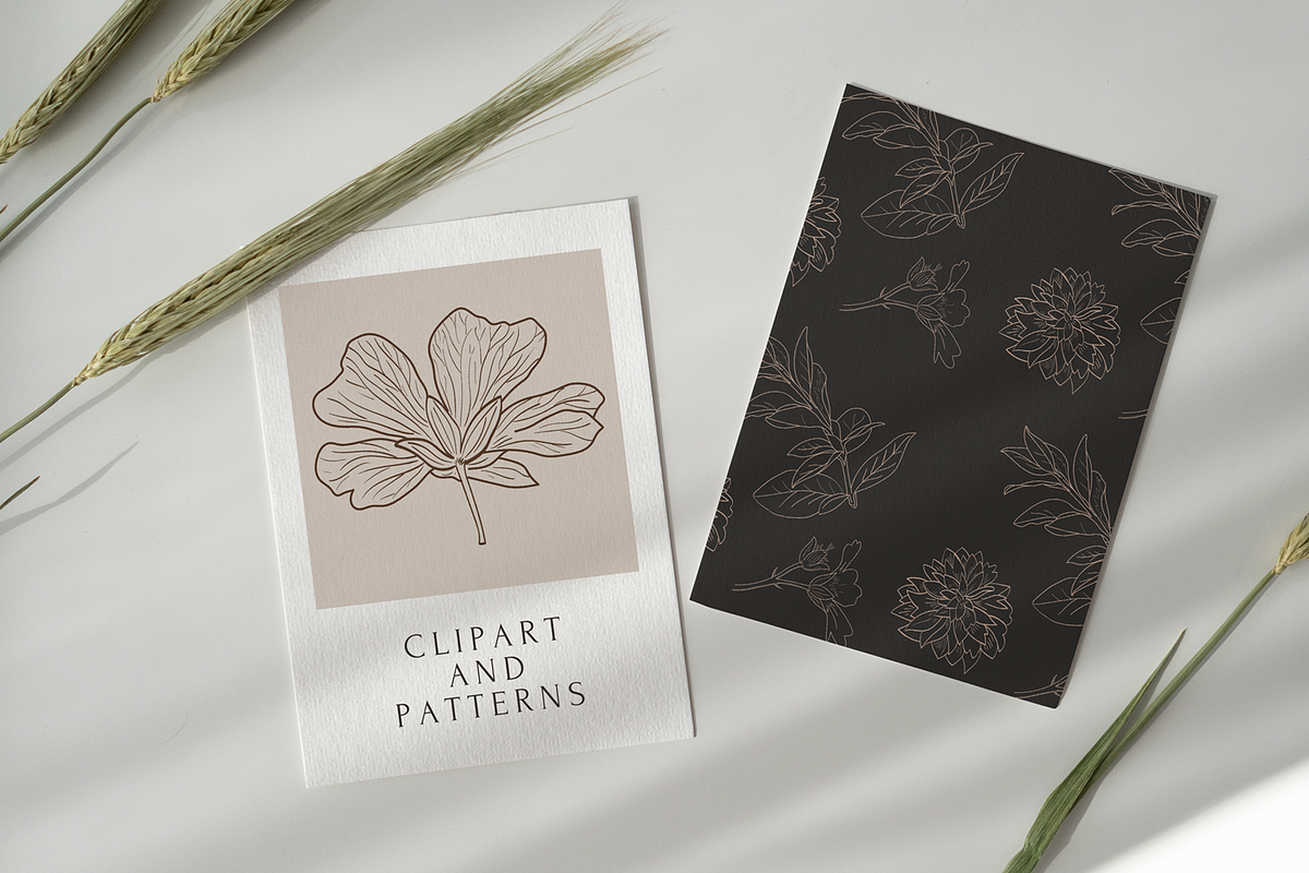 Hand Drawn Floral Patterns, a Pattern Graphic by Uyava Space (Photo 7 of 8)
