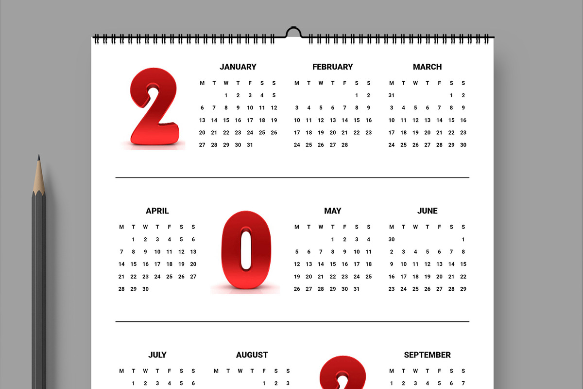 Wall Calendar 2025 to 2028, a Stationery Template by ContestDesign (Photo 3 of 6)