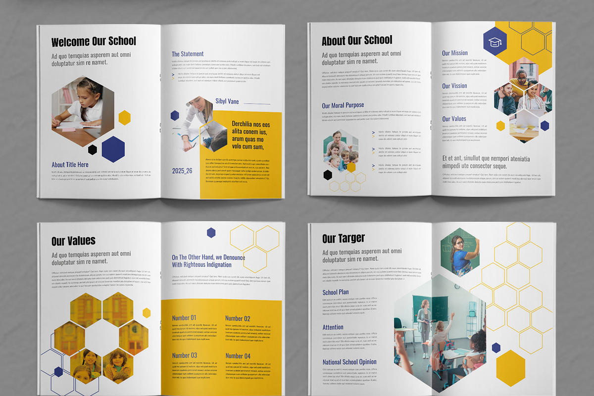 Education School Plan Template, a Brochure Template by ContestDesign (Photo 2 of 3)