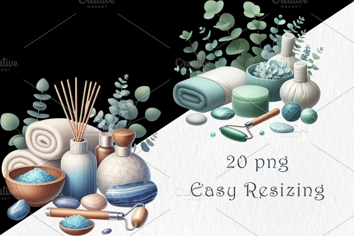 Eucalyptus Spa Clipart, a Healthcare Illustration by GalaDesign03 (Photo 4 of 7)