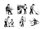 Daily Lifestyle Vector Illustrations, an Illustration by Vector Portal (Thumbnail 3 of 8)
