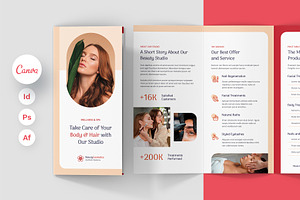 Beauty Cosmetics Brochure Tri-Fold