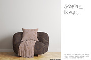Armchair Upholstery Pillow & Blanket, a Product Mockup by mock-ups (Thumbnail 6 of 10)