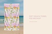 Beach Towel Psd mockup, a Household Mockup by jenartstudio (Thumbnail 2 of 3)