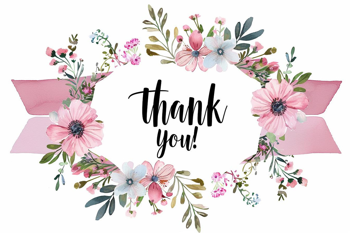 Thank You Card Set - Watercolor, an Illustration by hafijul (Photo 13 of 13)