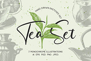 Hand drawn tea drink sketches, a Food Illustration by Akimo Mia (Thumbnail 1 of 2)