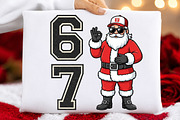 Six seven Santa Christmas PNG, a Seasonal Illustration by DreamCafeArt (Thumbnail 5 of 7)