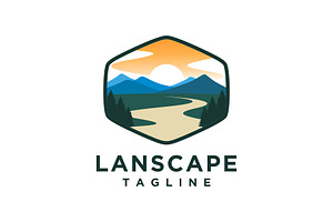 Landscape Hills logo template, a Branding & Logo Template by jundio studio