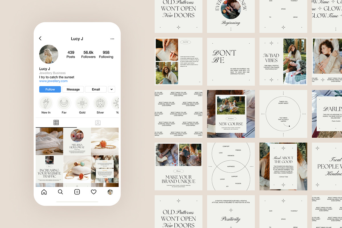Minimalist Instagram Bundle CANVA, a Social Media Template by Studio K (Photo 7 of 10)