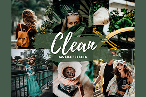 CLEAN Mobile Lightroom Presets, an Action Add-On by 123PRESETS.COM
