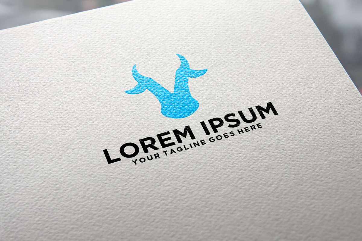 Cow letter V logo idea, a Branding & Logo Template by REDVY CREATIVE