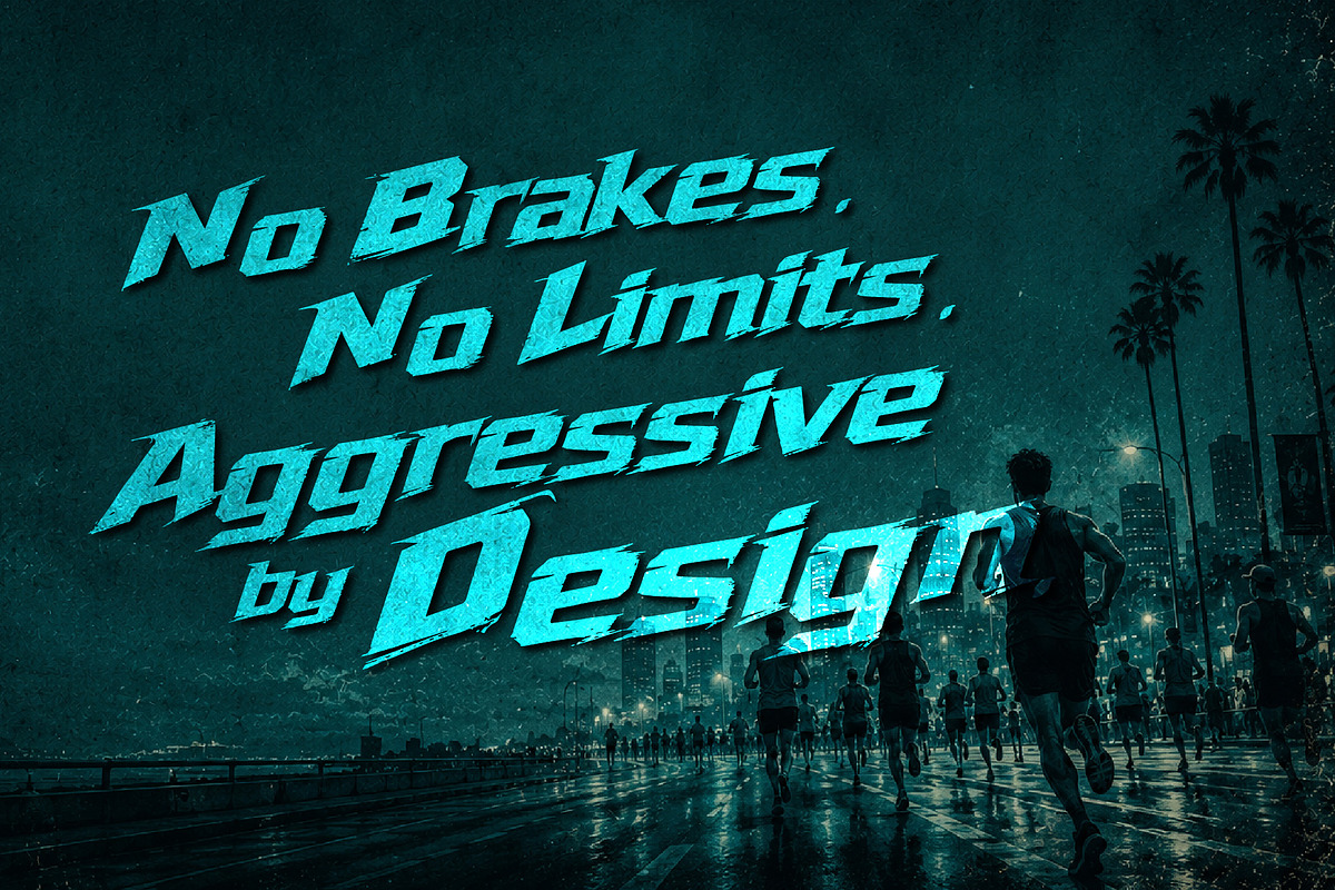 RageTrack - Fast Action Speed, a Sans Serif Font by HypeWorksCo (Photo 2 of 15)