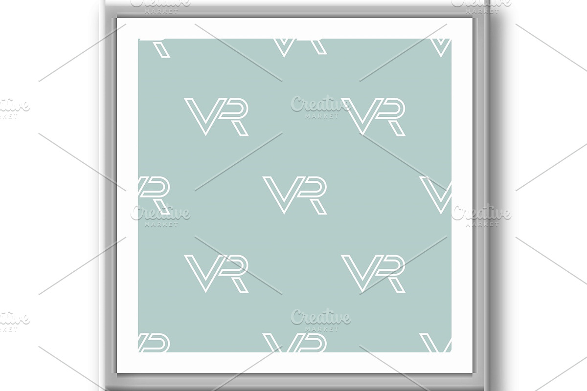 Seamless Vector Pattern With VR, a Pattern Graphic by FineArtStudio (Photo 3 of 3)