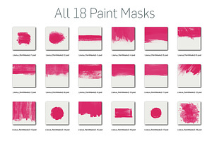 18 Grungy Paint Photoshop Masks