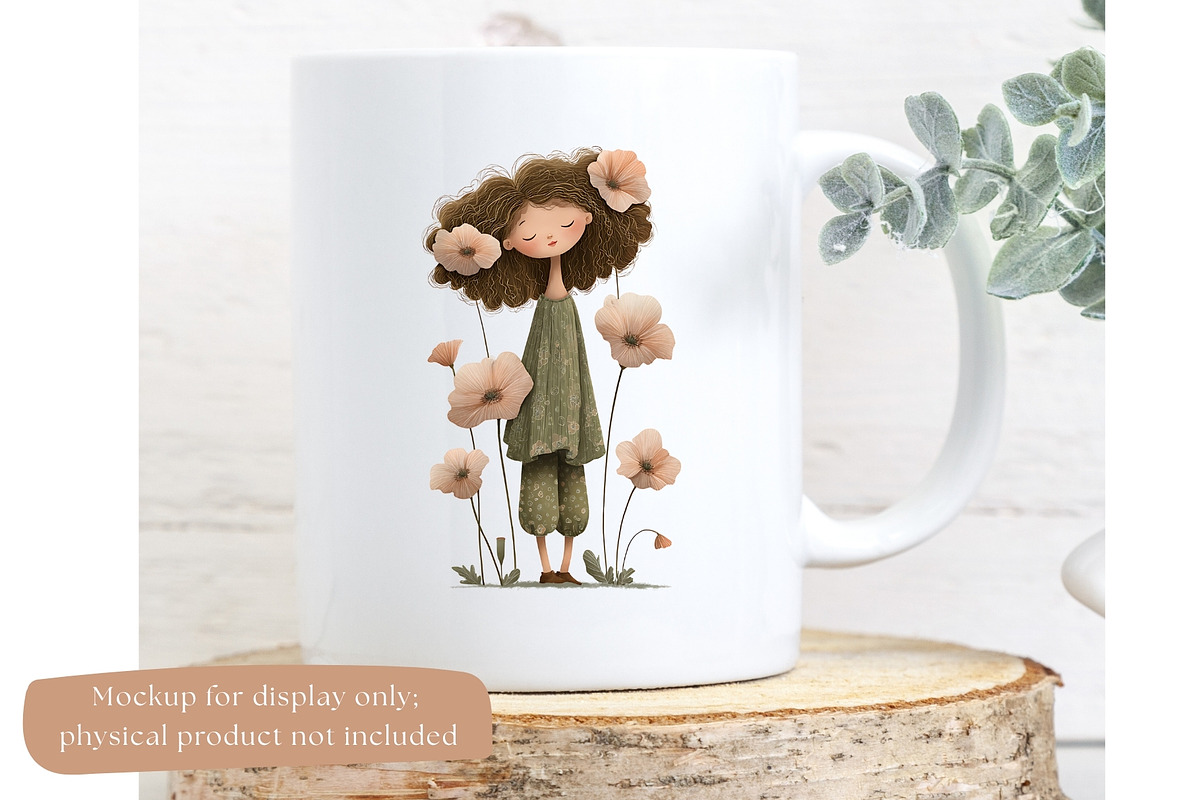Floral Nursery Animals Clipart, a Decorative Illustration by Nicole Branger Art (Photo 13 of 19)