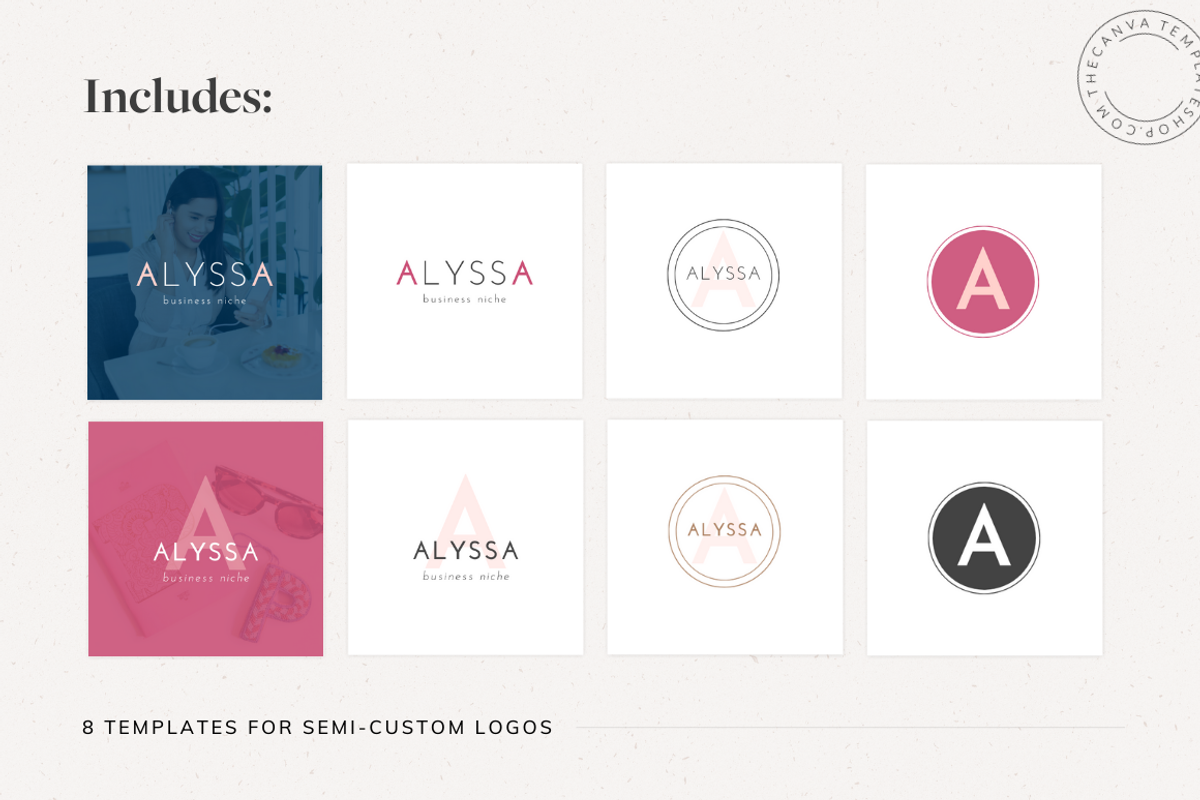 Alyssa Logo Canva Template, a Branding & Logo Template by The Canva Template Shop (Photo 3 of 4)