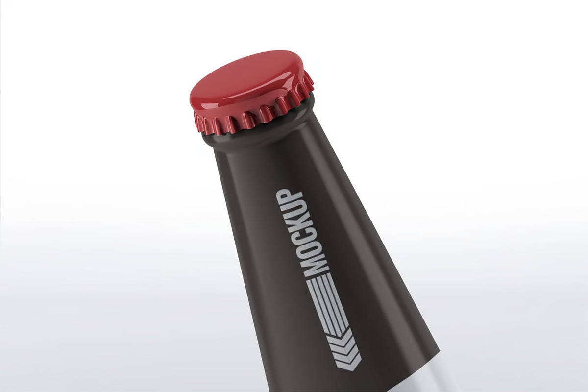 Beer Bottle Mock-Up, a Product Mockup by DesignRushMarket (Photo 4 of 6)