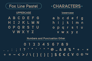 Fox Line Pastel &Fox Line Font Duo