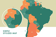 South America Vector Map, a Graphic by Ben Buysse (Thumbnail 2 of 4)