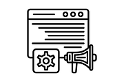 Marketing Automation Line Icon, an Outline Icon by Pexelpy (Thumbnail 2 of 2)