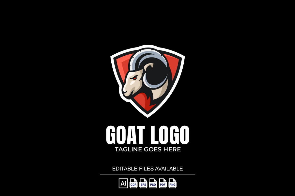Goat Simple Mascot Logo, a Branding & Logo Template by Ibnipro1