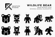 Wildlife Blocky Bear, a Solid Icon by Akatype Studio (Thumbnail 1 of 3)
