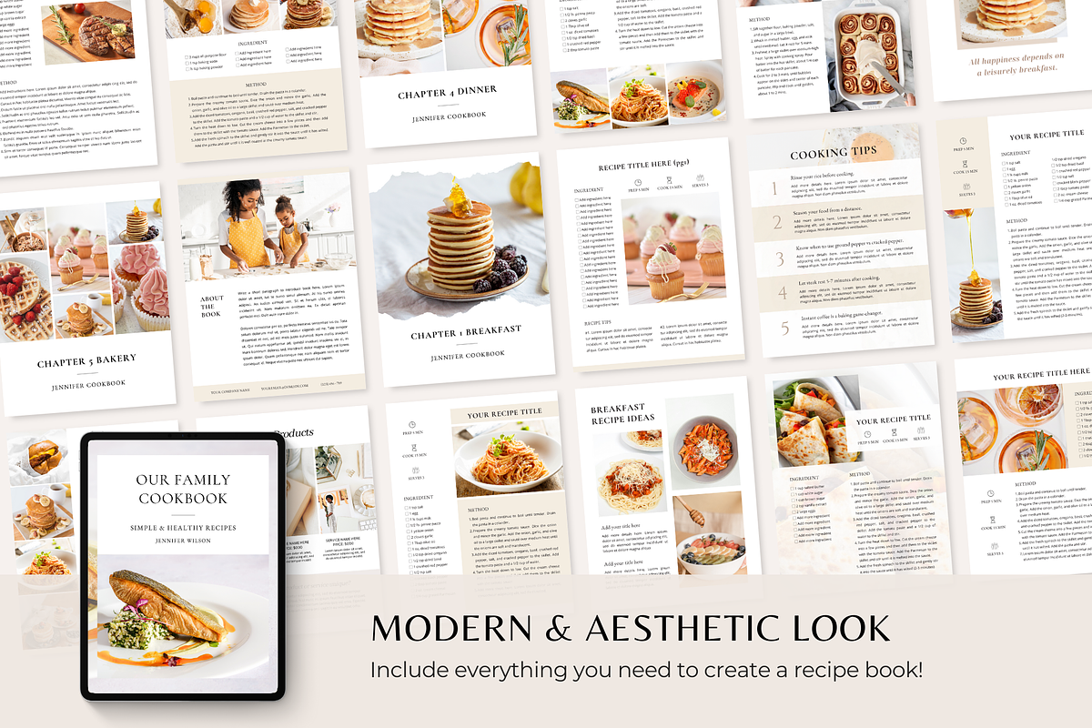 Cookbook Recipe Book Template, a Magazine Template by ShopRShop (Photo 8 of 10)