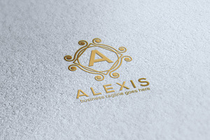 Alexis Letter Crest Logo