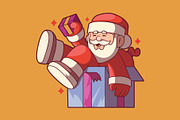 Santa Gift Box!, a Seasonal Illustration by pedrors (Thumbnail 3 of 3)