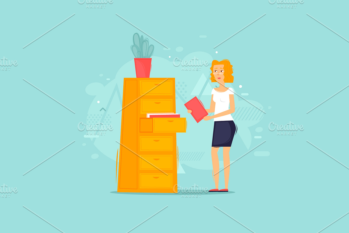 Teamwork, office life, a Person Illustration by Podis (Photo 6 of 6)